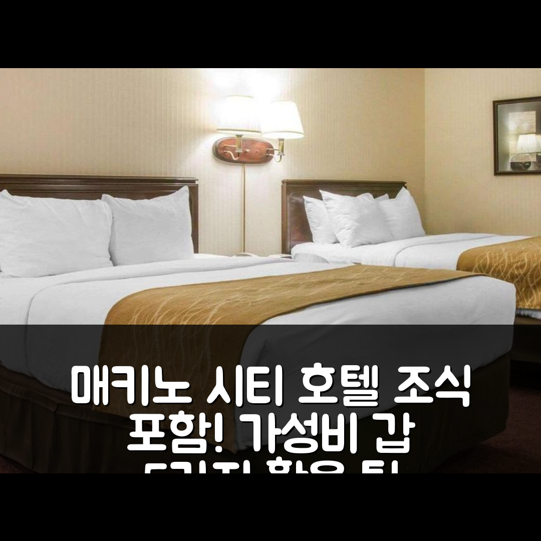 매키노 시티 숙소 여행 호텔 추천 컴포트 인 레이크사이드 | 조식과 가성비 좋은 5가지 팁