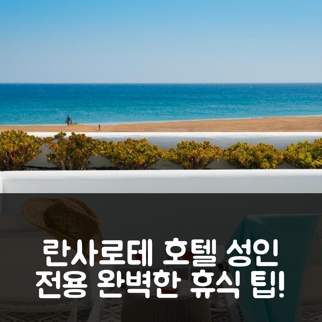 란사로테 숙소 여행 호텔 추천 라 콘차 부티크 아파트먼츠 | 성인 전용 조식과 수영장으로 완벽한 휴식 5가지 팁
