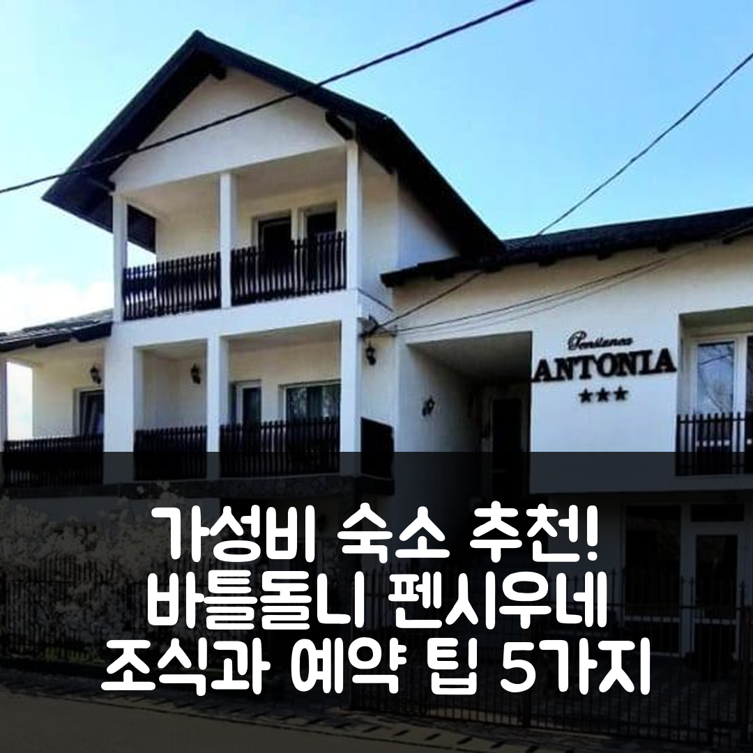 바틀돌니 숙소 여행 호텔 추천 펜시우네안토니아 | 가성비와 조식이 뛰어난 위치 및 예약 팁 5가지