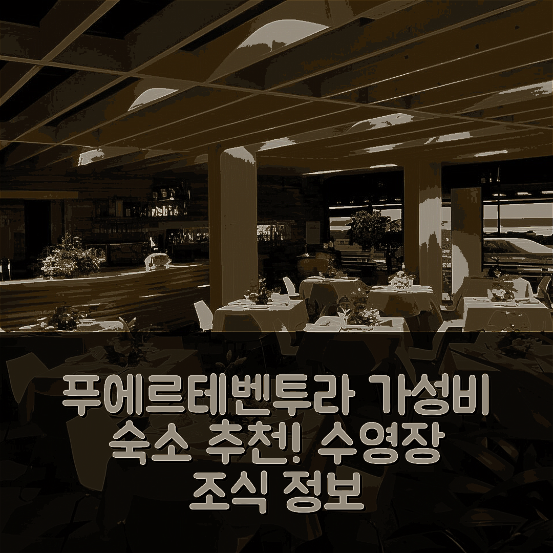 푸에르테벤투라 숙소 여행 호텔 추천 아파르타멘토스 두나스 클럽 | 조식과 가성비 좋은 수영장 정보 5가지 팁